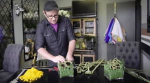 Shawn Michael Foley of Birmingham, Alabama, used his video to create a “fun, natural” tablescape. 