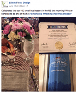 The “Dream Big Blue Ribbon Small Business Award” recognizes excellence in strategic planning, employee development, customer service and community involvement. 