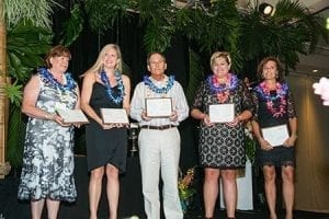 The American Academy of Floriculture salutes volunteer service to the industry and local communities. AAF inducted five new members last year (from left): Cathy Reifschneider, AAF, of Teleflora, Inc., in Phoenix, Arizona; Kaitlin Radebaugh, AAF, of Radebaugh Florist & Greenhouses in Towson, Maryland; Michael R. Pugh, AAF, of Pugh’s Flowers in Memphis, Tennessee; Nikki Lemler, AAF, of Welke’s Milwaukee Florist in Milwaukee, Wisconsin; and Susan Klein, AAF, of Klein’s Floral and Greenhouses in Madison, Wisconsin.