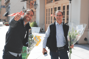 Taylor Farms and Sakata Seed America passed out 400 bouquets on the streets in downtown Salinas, California. Kitayama Brothers and Green Valley Floral donated flowers for the effort.