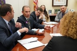 David Armellini and the SAF delegation from Florida, meet with staff members in the office of Sen. Ben Nelson.