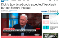 Dick's Sporting Goods expected 'backlash' but got flowers instead