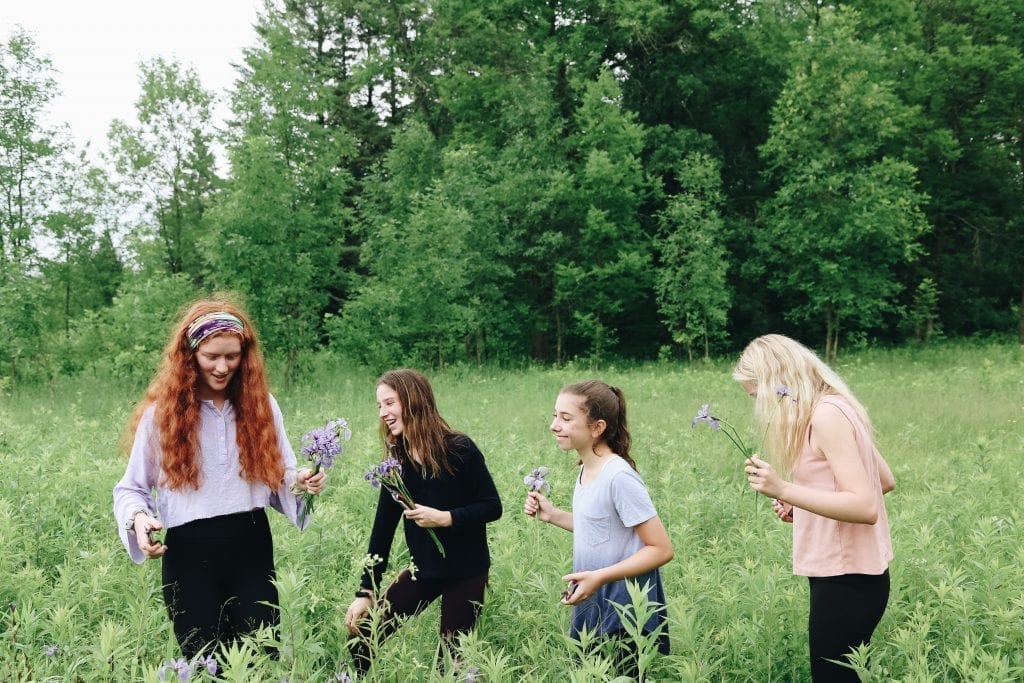 Camp Birchwood staff teach, feed, and house around 100 girls at a time throughout the summer. Each morning, the girls (ages 8 through 18), sign up for four creative sessions, including those that focus on gardening and plant care.