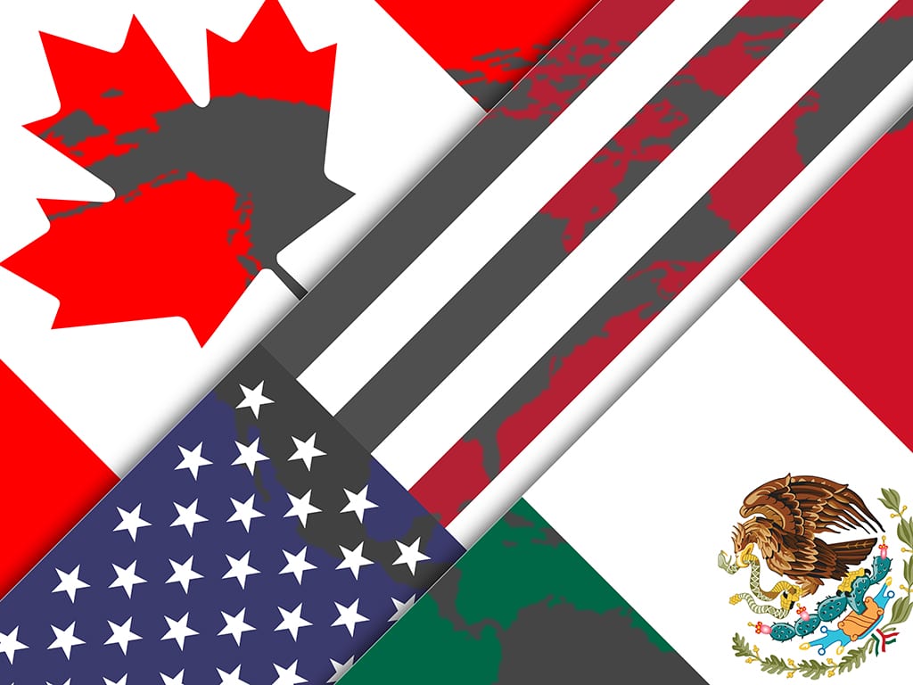 U.S Mexico Canada Combo Flag